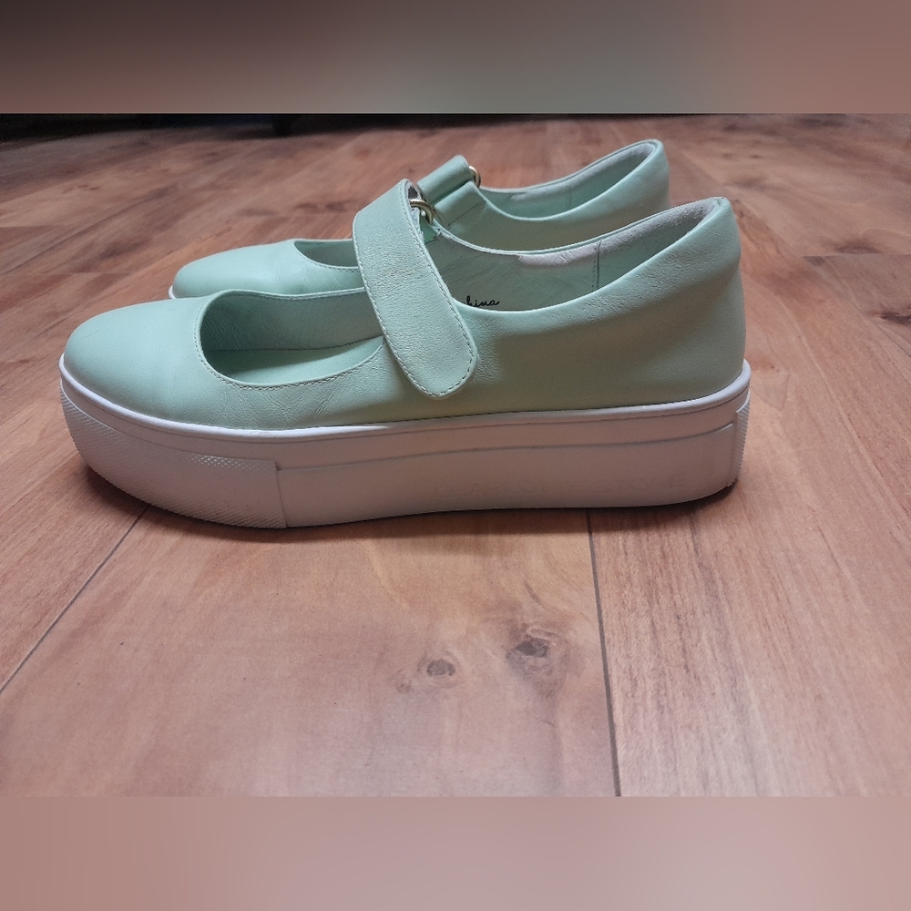 Charlotte Stone Heidi Platform Sneaker Women 6 Croc Mary Jane Pistachio --- OBO - Picture 2 of 6